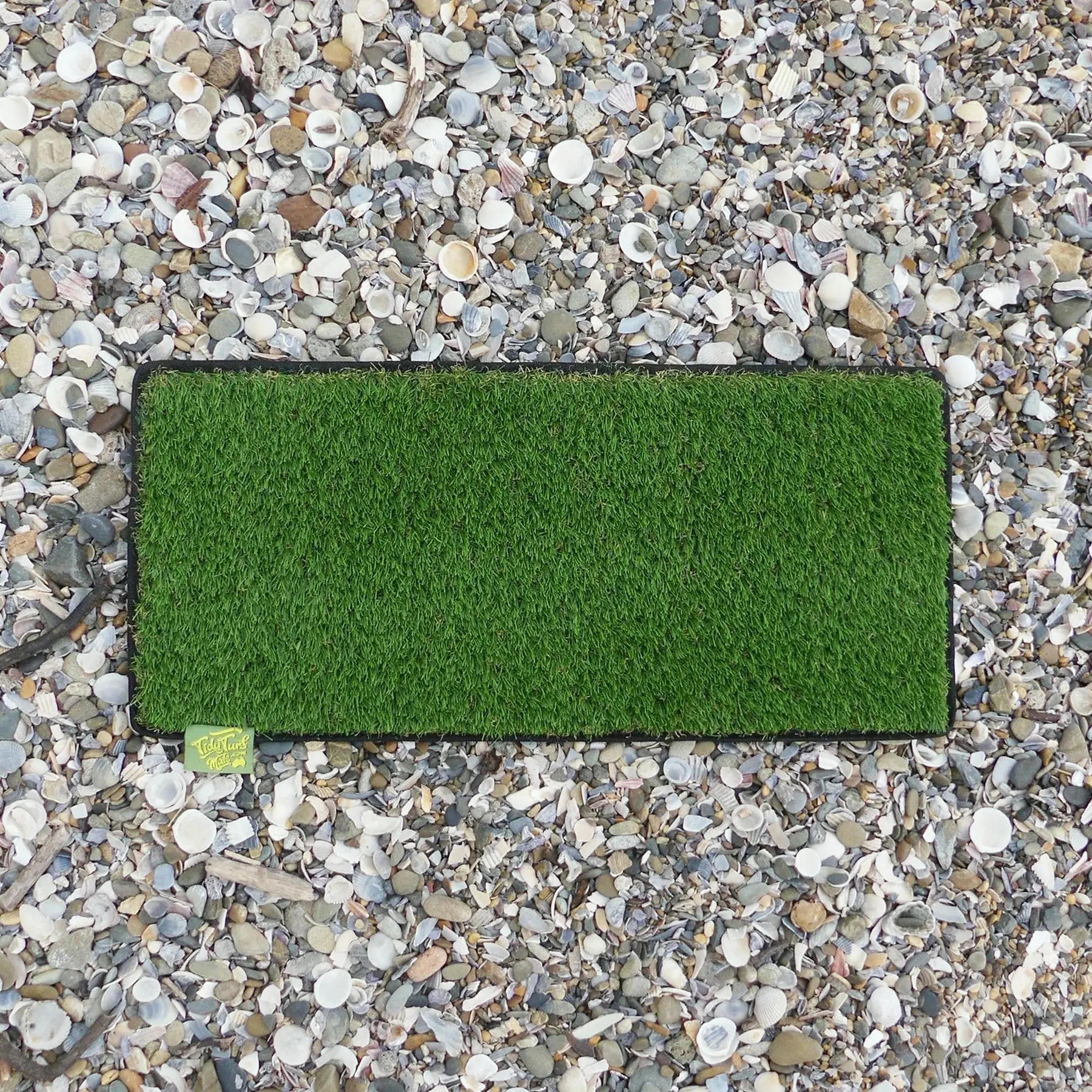 Are We Square Yet? Mat - Caravan Step Mat in Green - Image 3