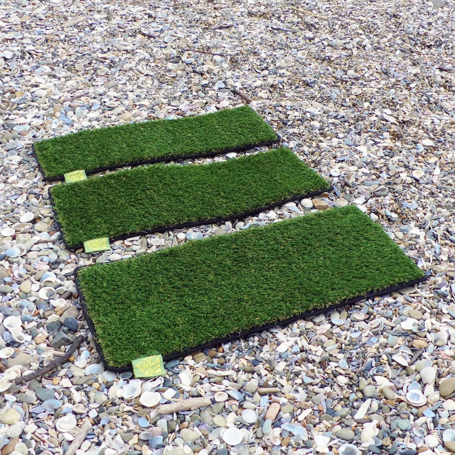 Are We Square Yet? Mat - Caravan Step Mat in Green - Image 4