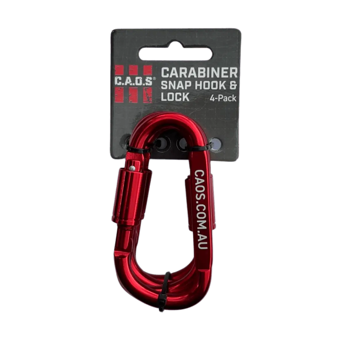 CAOS 4Pk Carabiner Snap Hook & Lock - Image 7
