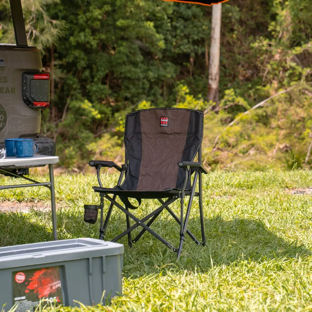 CAOS Folding Camp Chair - Brown & Black - Image 4
