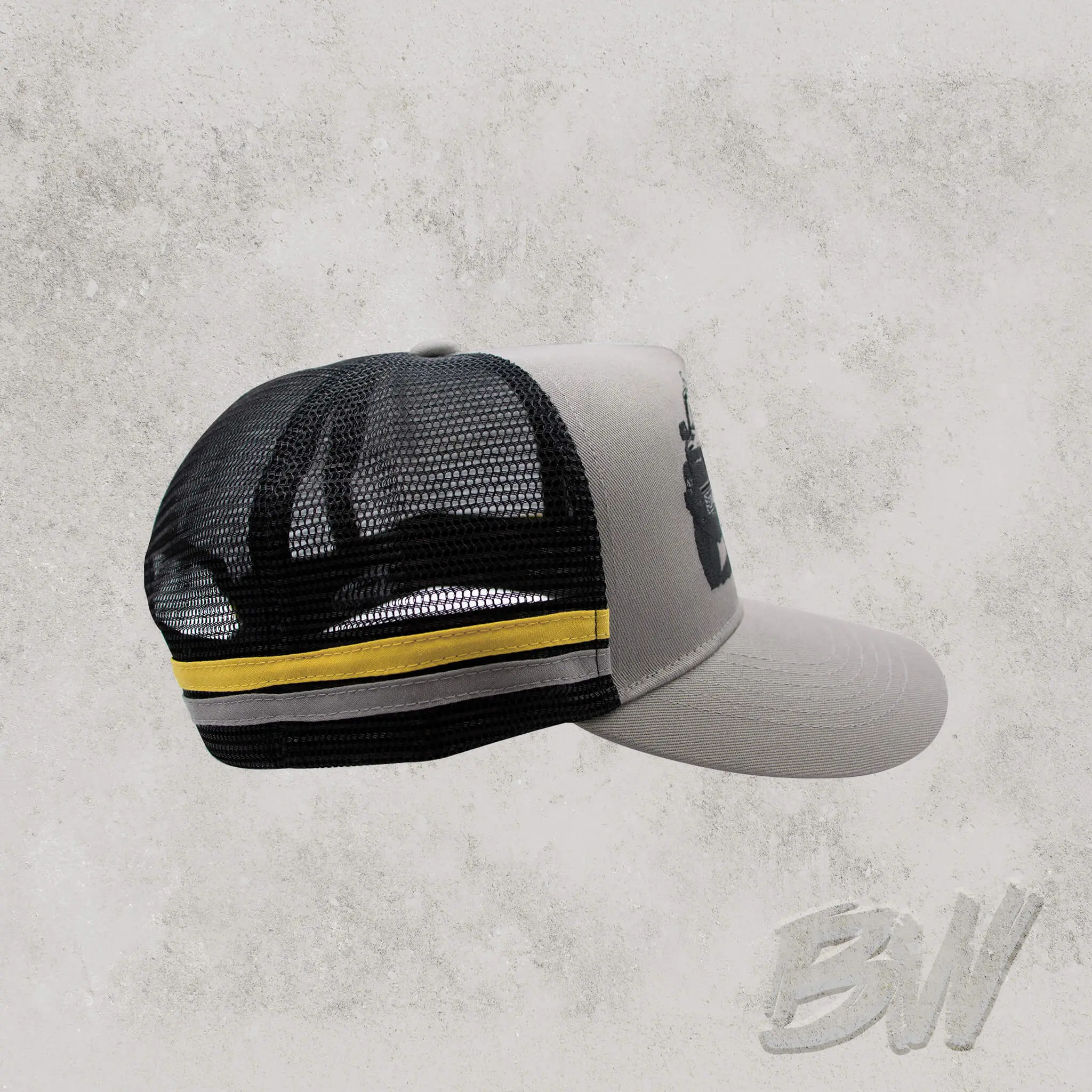 DU4L1 Front Trucker Mesh Cap - Grey - Image 5