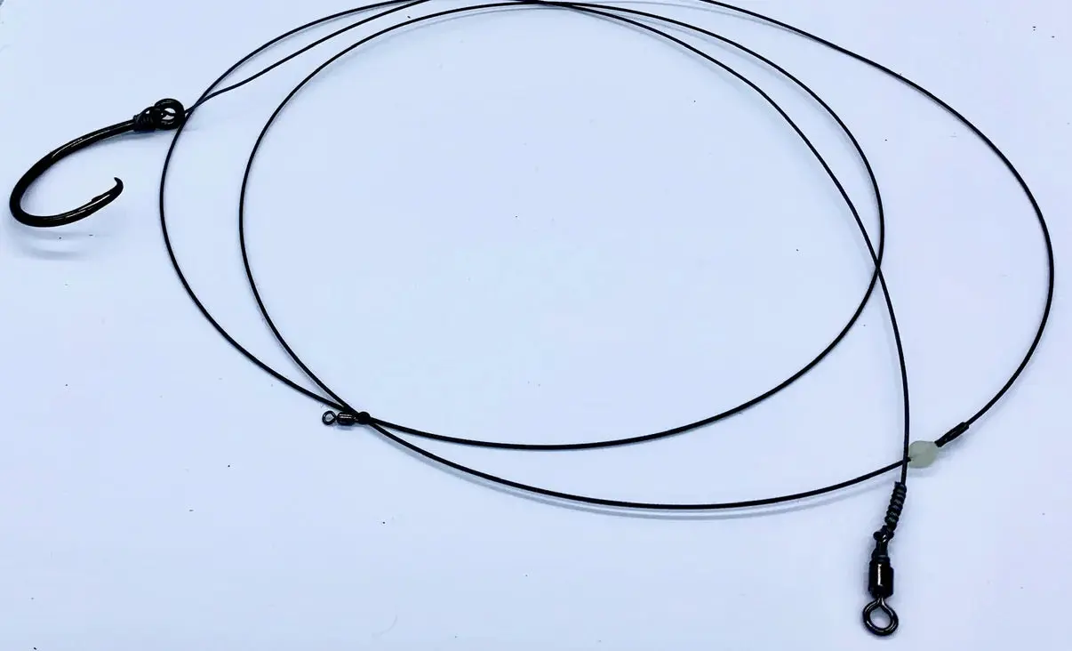 KFA pro-tied drone trace - 200lb carbon coated with 12/0 circle hook - Image 2