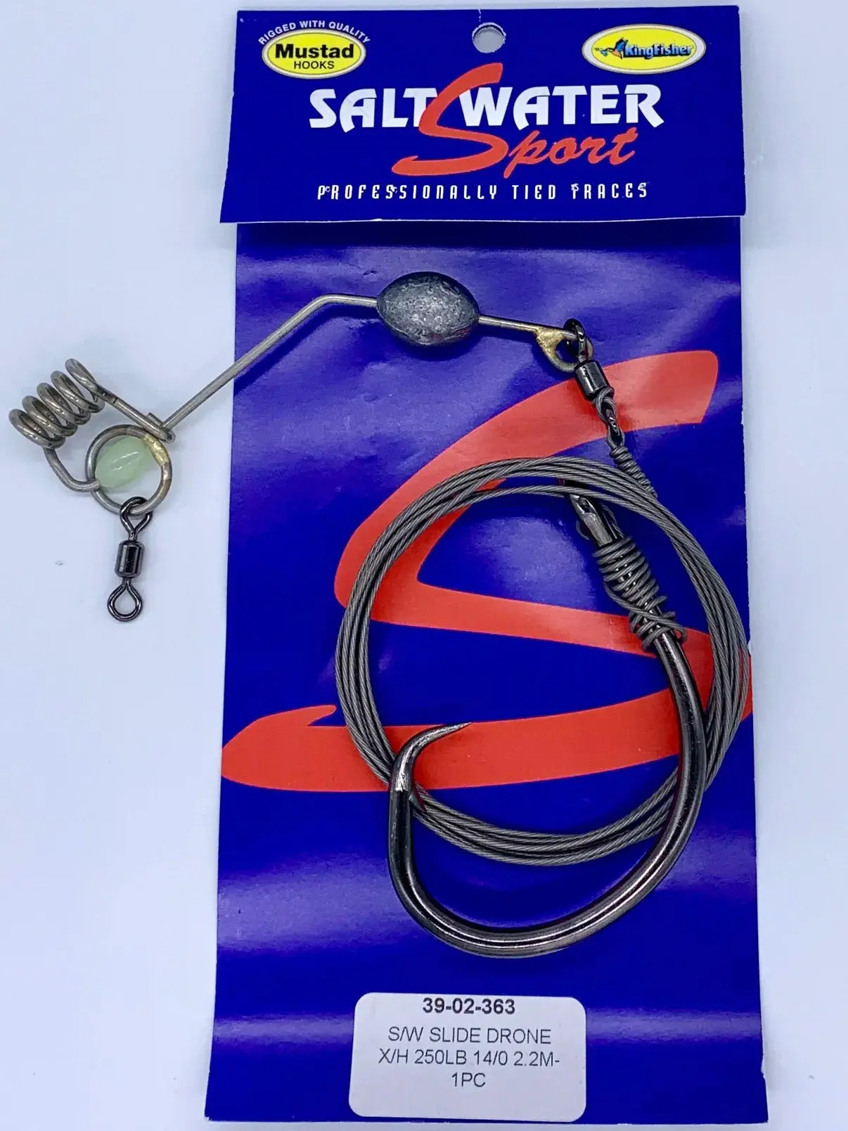 KFA pro-tied sliding drone trace - 250lb sliding trace with 14/0 circle hook - Image 4