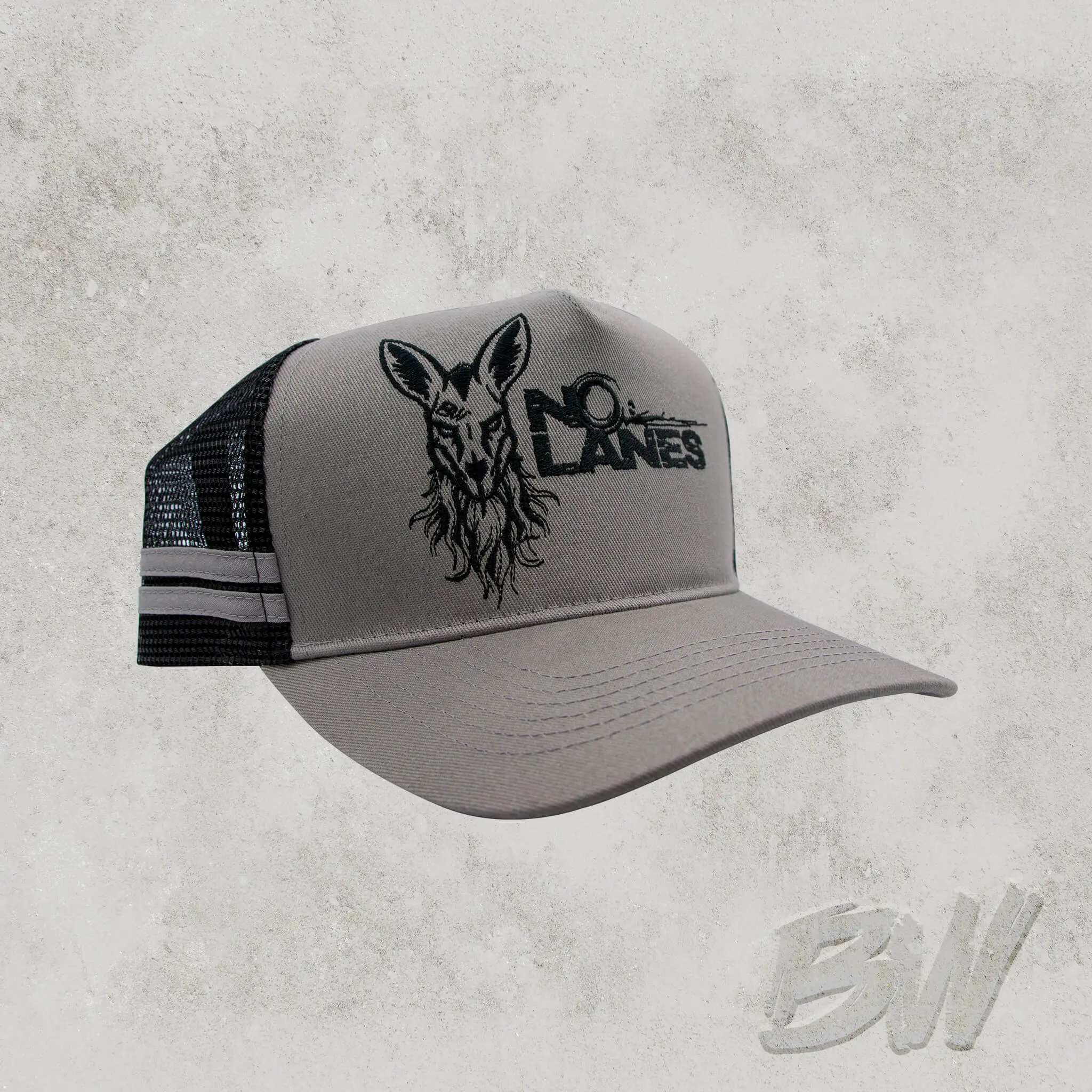 No Lanes Angry Kangaroo Trucker Mesh Cap - Image 3