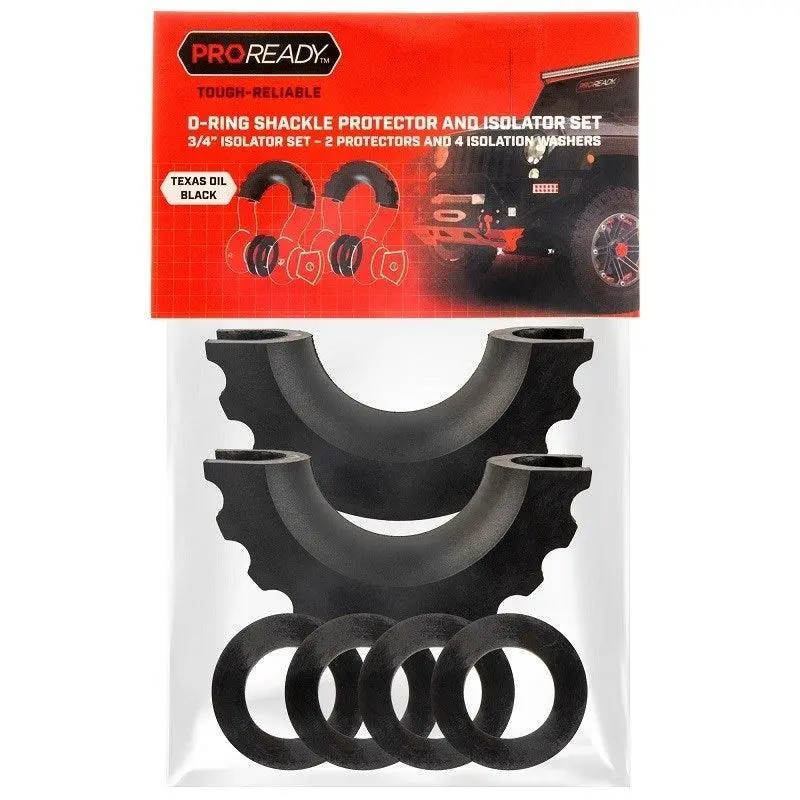 PROREADY 2pcs Shackle Protector and 4 Isolators (Black) - Image 2